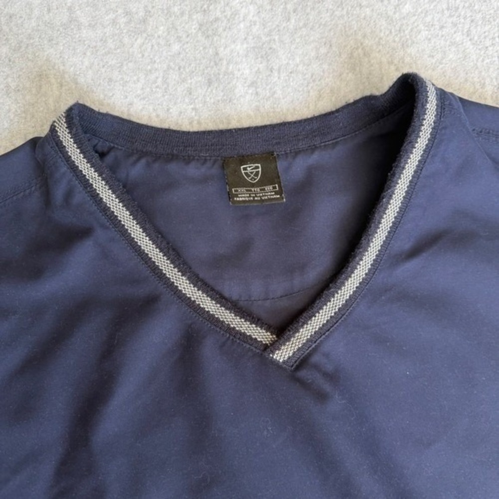 Nike Golf Pullover‎ Jacket V Neck Navy Blue Mens XXL Windbreaker